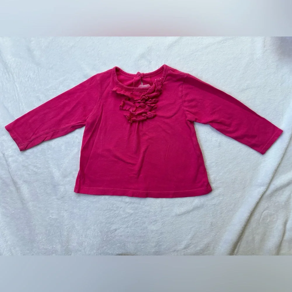 Carter’s Ruffle Long Sleeve Tee in Pink - Girls Size 18 Months